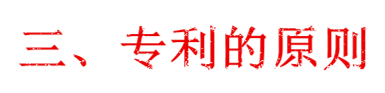 專利的原則 專利的原則